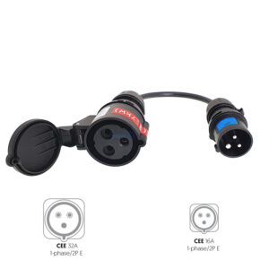 CEE 3P 32A female to CEE 3P 16A male adapter CEE 3P 32A female to CEE 3P 16A male adapter