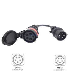 CEE 5P 32A female to CEE 5P 16A male adapter CEE 5P 32A female to CEE 5P 16A male adapter