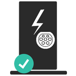 Borne publique avec prise de type 2 - Adaptateur Type 2 vers prise domestique 16A (version WiFi)