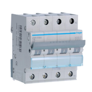 Circuit breaker 16A four poles (3P + N)