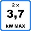 Max 2x37kW - Double borne de recharge (2 x 3,7kW)