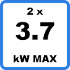 Max 2x3kW 1 - Duo charging station (2 x 3,7kW)