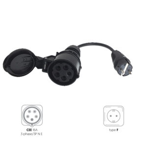 CEE 5P vrouwelijke naar Schuko mannelijke adapter