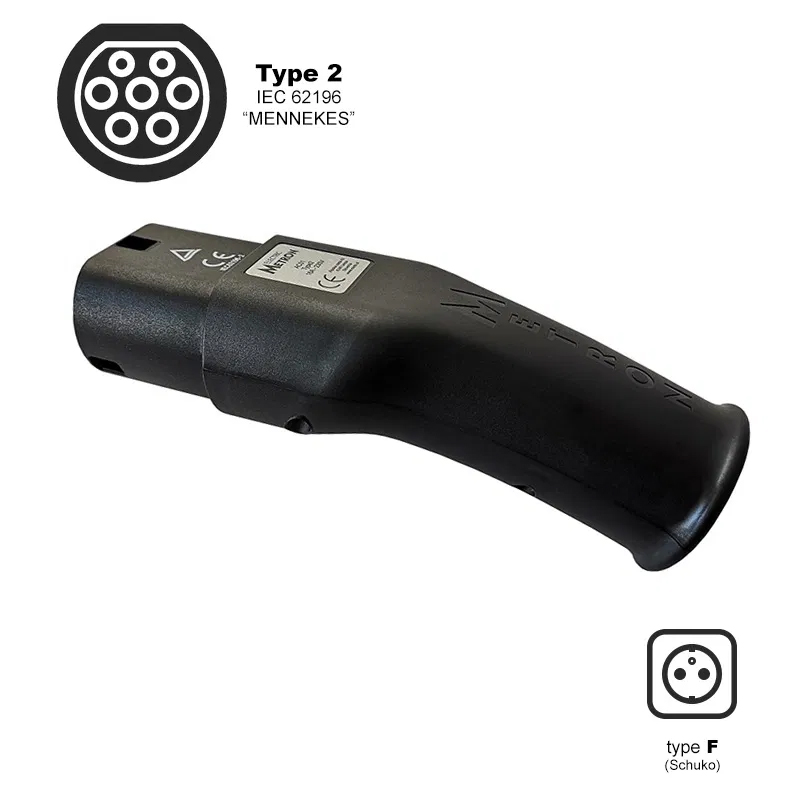 Adaptateur Metron Type 2 vers prise domestique 16A Adaptateur Metron Type 2 vers prise domestique 16A