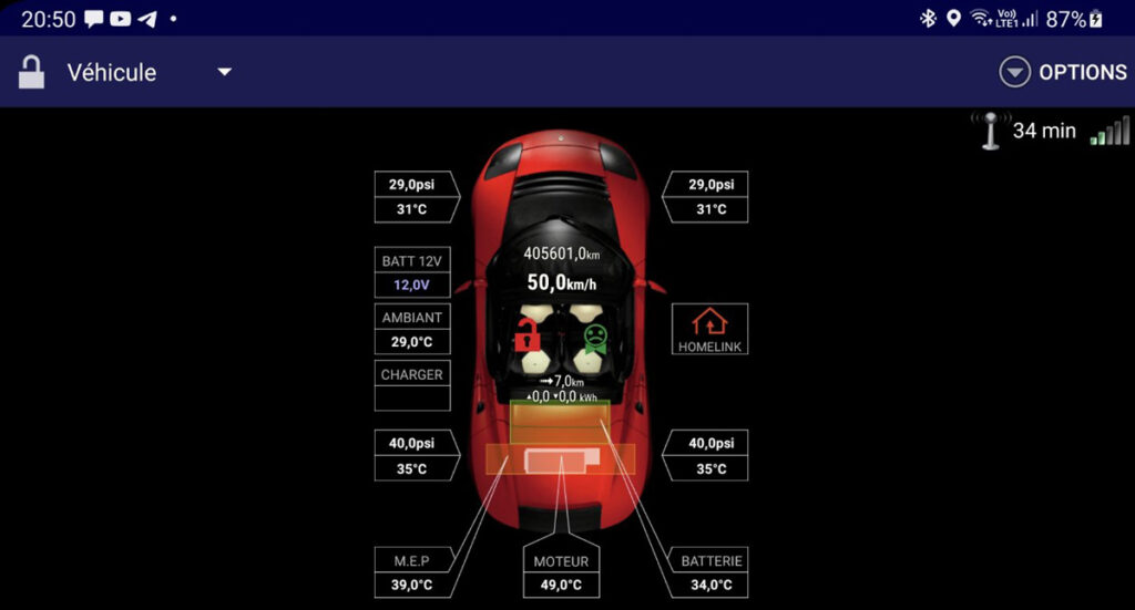 App véhicule électrique