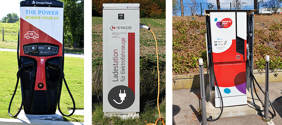Public charging stations for electric vehicles