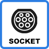 type 2 socket - EV charging station (up to 7.4kW)