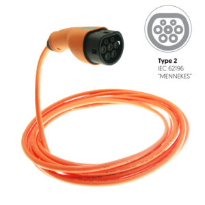 Type 2 plug with cable (7,4kW - single phase)